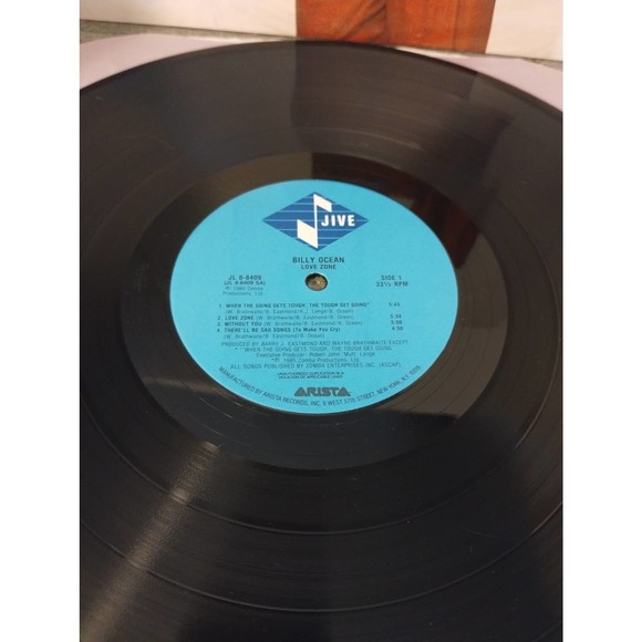 BILLY OCEAN Love Zone 1986 Vinyl LP Jive JL8-8409 - Picture 2 of 4